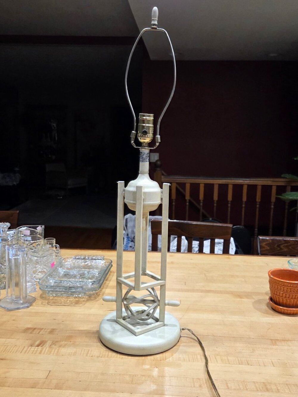 Vintage Industrial Steampunk Armillary Sphere Desk Lamp Science Lab Style